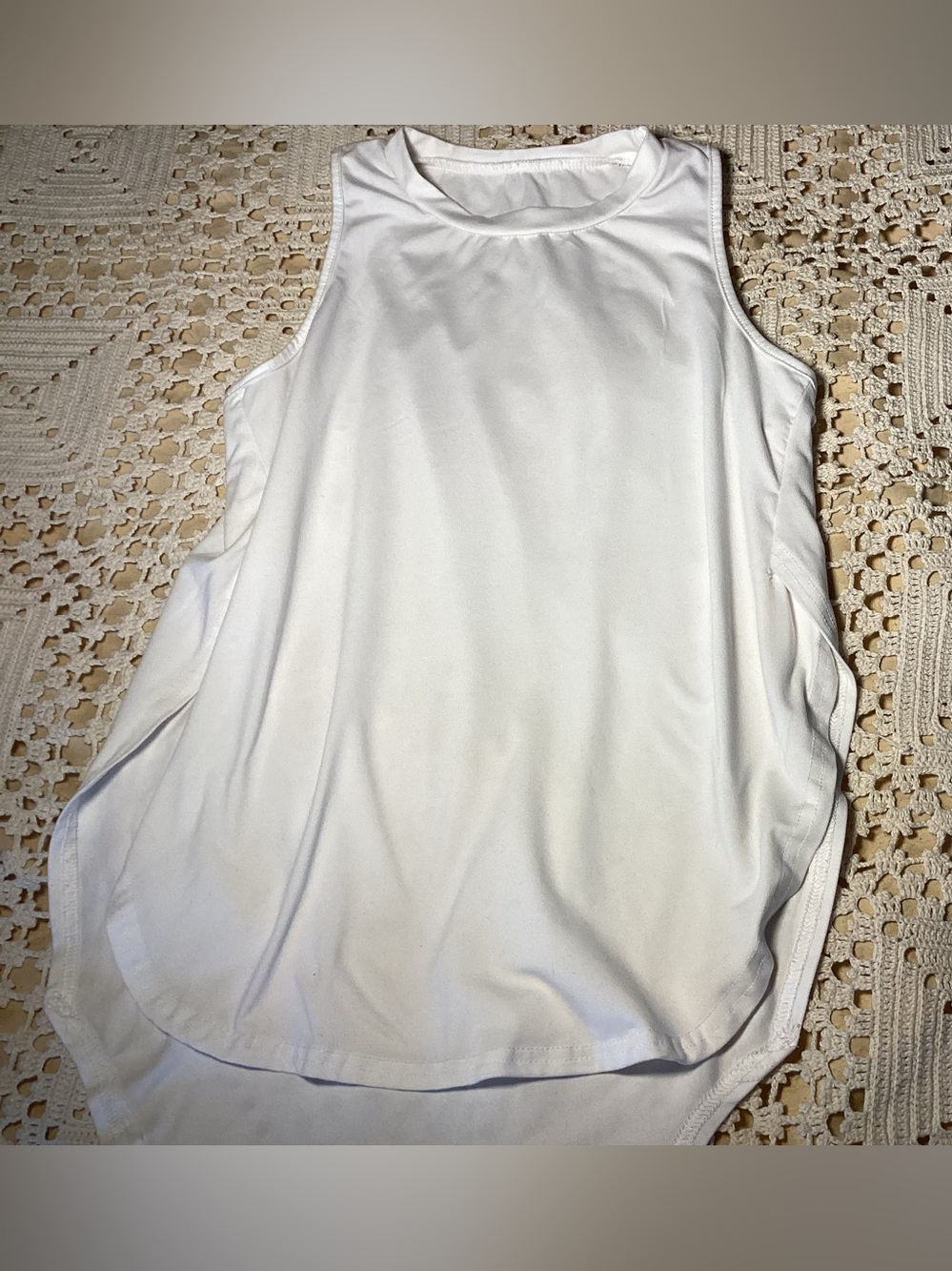 White Women's Sleeveless Tank Top